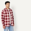 Amazon Essentials Men’s Slim-Fit Flannel Long-Sleeve Shirt, Two-Pocket, Plaid(Burgundy Shadow Plaid)