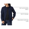 Amazon Essentials Men’s Slim-Fit Flannel Long-Sleeve Shirt, Two-Pocket, Plaid(Navy)