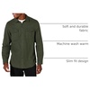 Amazon Essentials Men’s Slim-Fit Flannel Long-Sleeve Shirt, Two-Pocket, Plaid(Olive Heather)