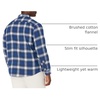 Amazon Essentials Men’s Slim-Fit Flannel Shirt, Long Sleeve Button Down Plaid(Blue White Plaid)