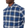 Amazon Essentials Men’s Slim-Fit Flannel Shirt, Long Sleeve Button Down Plaid(Blue White Plaid)
