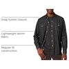 Amazon Essentials Men’s Slim-Fit Long-Sleeve Denim Western Style Cotton Shirt with Snap Buttons, Lightweight(Black)