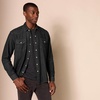 Amazon Essentials Men’s Slim-Fit Long-Sleeve Denim Western Style Cotton Shirt with Snap Buttons, Lightweight(Black)