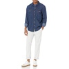 Amazon Essentials Men’s Slim-Fit Long-Sleeve Denim Western Style Cotton Shirt with Snap Buttons, Lightweight(Medium Blue)