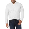 Amazon Essentials Men’s Slim-Fit Long-Sleeve Stretch Oxford Shirt with Pocket(Light Grey Vertical Stripe)