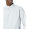 Amazon Essentials Men’s Slim-Fit Long-Sleeve Stretch Oxford Shirt with Pocket(Powder Blue Vertical Stripe)