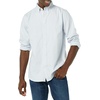 Amazon Essentials Men’s Slim-Fit Long-Sleeve Stretch Oxford Shirt with Pocket(Powder Blue Vertical Stripe)