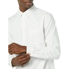 Amazon Essentials Men’s Slim-Fit Long-Sleeve Stretch Oxford Shirt with Pocket(White)