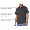 Amazon Essentials Men’s Slim-Fit Men’s Short Sleeve Collared Button Down Shirt(Black Floral)