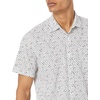 Amazon Essentials Men’s Slim-Fit Men’s Short Sleeve Collared Button Down Shirt(Black White Geo Print)