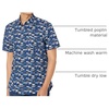 Amazon Essentials Men’s Slim-Fit Men’s Short Sleeve Collared Button Down Shirt(Blue Fish)