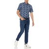 Amazon Essentials Men’s Slim-Fit Men’s Short Sleeve Collared Button Down Shirt(Blue Fish)