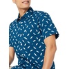 Amazon Essentials Men’s Slim-Fit Men’s Short Sleeve Collared Button Down Shirt(Classic Blue Birds)