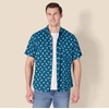 Amazon Essentials Men’s Slim-Fit Men’s Short Sleeve Collared Button Down Shirt(Classic Blue Birds)