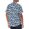 Amazon Essentials Men’s Slim-Fit Men’s Short Sleeve Collared Button Down Shirt(Navy Sky Blue Palm Leaf)