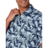 Amazon Essentials Men’s Slim-Fit Men’s Short Sleeve Collared Button Down Shirt(Navy Sky Blue Palm Leaf)