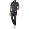 Amazon Essentials Men’s Slim-Fit Men’s Short Sleeve Collared Button Down Shirt(Navy White Anchor Print)