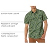 Amazon Essentials Men’s Slim-Fit Men’s Short Sleeve Collared Button Down Shirt(Olive Flowers)