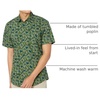 Amazon Essentials Men’s Slim-Fit Men’s Short Sleeve Collared Button Down Shirt(Olive Hibiscus)