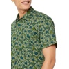 Amazon Essentials Men’s Slim-Fit Men’s Short Sleeve Collared Button Down Shirt(Olive Hibiscus)
