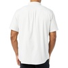 Amazon Essentials Men’s Slim-Fit Short Sleeve Stretch Oxford Shirt with Pocket(Light Grey Vertical Stripe)
