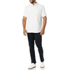 Amazon Essentials Men’s Slim-Fit Short Sleeve Stretch Oxford Shirt with Pocket(Light Grey Vertical Stripe)