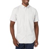Amazon Essentials Men’s Slim-Fit Short Sleeve Stretch Oxford Shirt with Pocket(Light Grey Vertical Stripe)