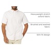 Amazon Essentials Men’s Slim-Fit Short Sleeve Stretch Oxford Shirt with Pocket(Pale Pink)