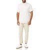 Amazon Essentials Men’s Slim-Fit Short Sleeve Stretch Oxford Shirt with Pocket(Pale Pink)