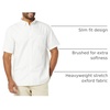 Amazon Essentials Men’s Slim-Fit Short Sleeve Stretch Oxford Shirt with Pocket(White)