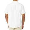 Amazon Essentials Men’s Slim-Fit Short Sleeve Stretch Oxford Shirt with Pocket(White)