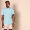 Amazon Essentials Men’s Slim-Fit Short-Sleeve Poplin Shirt(Aqua Blue)