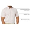 Amazon Essentials Men’s Slim-Fit Short-Sleeve Poplin Shirt(Beige Pink Double Stripe)