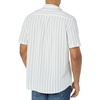 Amazon Essentials Men’s Slim-Fit Short-Sleeve Poplin Shirt(Blue Grey White Stripe)