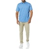 Amazon Essentials Men’s Slim-Fit Short-Sleeve Poplin Shirt(Light Blue)