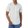 Amazon Essentials Men’s Slim-Fit Short-Sleeve Poplin Shirt(Light Blue Bird Print)
