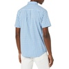 Amazon Essentials Men’s Slim-Fit Short-Sleeve Poplin Shirt(Light Blue White Gingham)