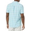 Amazon Essentials Men’s Slim-Fit Short-Sleeve Poplin Shirt(Light Blue White Plaid)