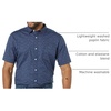 Amazon Essentials Men’s Slim-Fit Short-Sleeve Poplin Shirt(Navy  Tonal Floral Print)