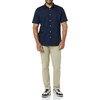 Amazon Essentials Men’s Slim-Fit Short-Sleeve Poplin Shirt(Navy)