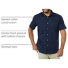 Amazon Essentials Men’s Slim-Fit Short-Sleeve Poplin Shirt(Navy)