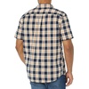 Amazon Essentials Men’s Slim-Fit Short-Sleeve Poplin Shirt(Navy Gold Plaid)