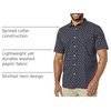 Amazon Essentials Men’s Slim-Fit Short-Sleeve Poplin Shirt(Navy Roses)