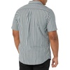 Amazon Essentials Men’s Slim-Fit Short-Sleeve Poplin Shirt(Navy Stripe)