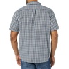Amazon Essentials Men’s Slim-Fit Short-Sleeve Poplin Shirt(Navy White Gingham)