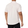 Amazon Essentials Men’s Slim-Fit Short-Sleeve Poplin Shirt(Pink Double Stripe)