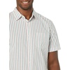 Amazon Essentials Men’s Slim-Fit Short-Sleeve Poplin Shirt(Pink Teal Blue Stripe)