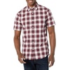 Amazon Essentials Men’s Slim-Fit Short-Sleeve Poplin Shirt(Red Checked)
