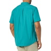 Amazon Essentials Men’s Slim-Fit Short-Sleeve Poplin Shirt(Teal)