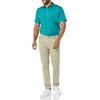 Amazon Essentials Men’s Slim-Fit Short-Sleeve Poplin Shirt(Teal)